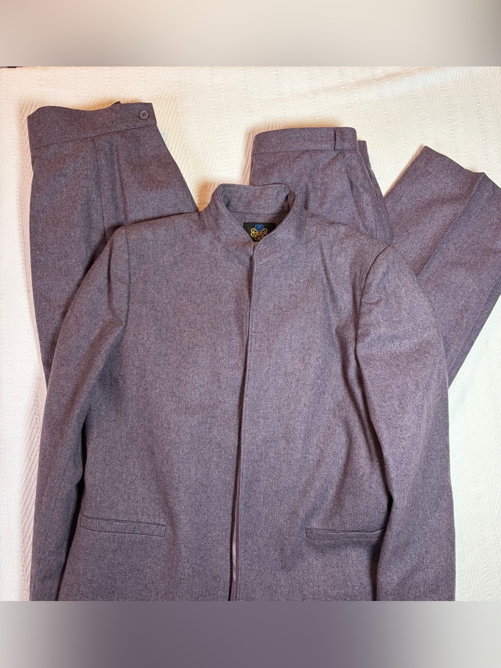 Vintage 3-piece Women’s Suit Separates Size 13/14 Purple Wool Blend Pant-her 90s